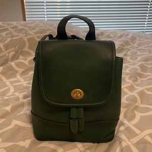 Coach 1941 Turnlock Backpack in Green Original Glovetanned Leather